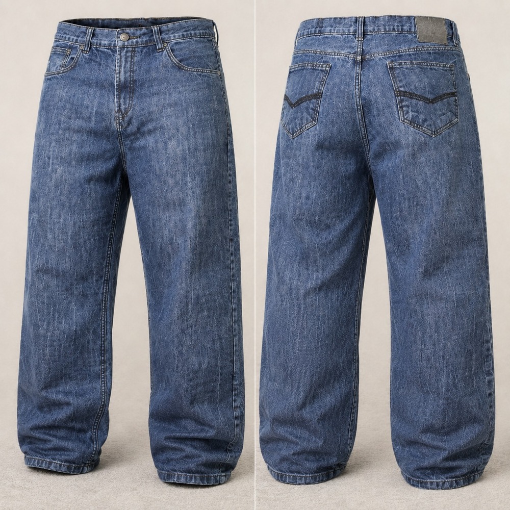 Ecko Unltd Jeans Mens 40x30 Fit Blue Denim Baggy Loose Fit Y2K Streetwear Skater
